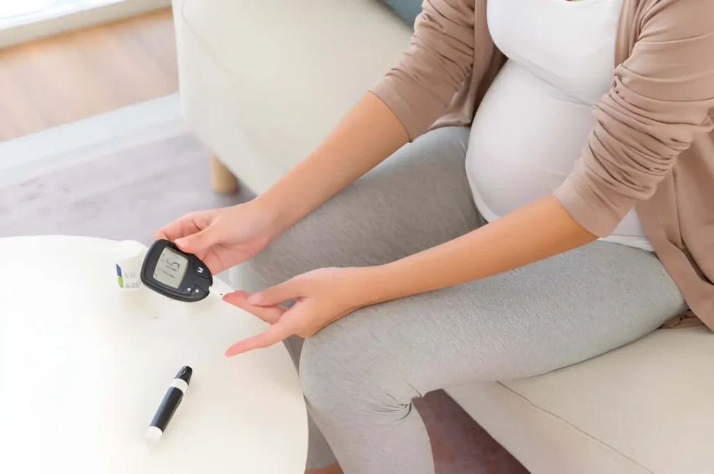 Woman learning about postpartum diabetes risk